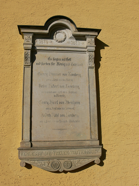 Gedenktafel an der Pfarrkirche