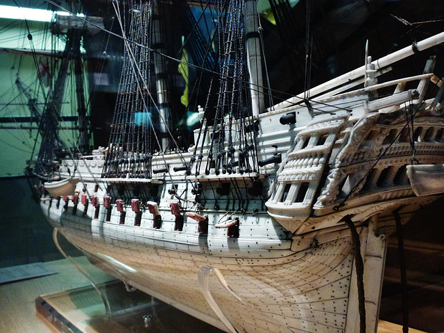 french p.o.w. ship model, 1805