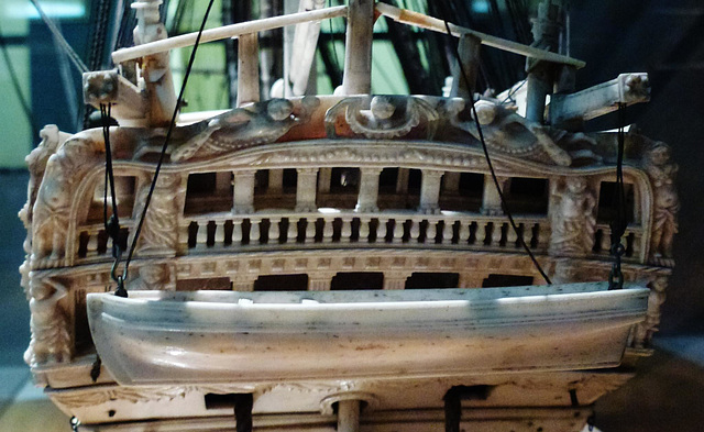 french p.o.w. ship model, 1805