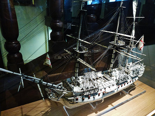 french p.o.w. ship model, 1805