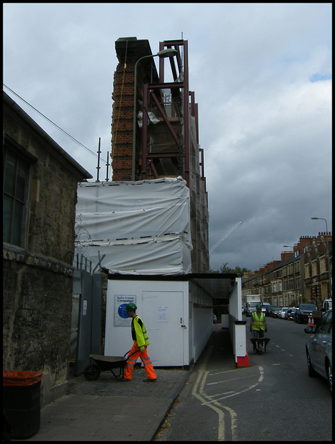 old chimneys destroyed