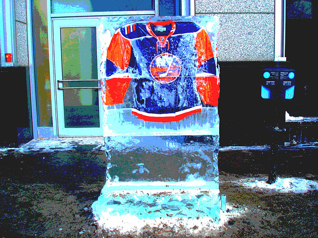 Chandails de hockey en glace / Frozen hockey sweaters - Montréal, Québec .CANADA /  26-01-2009.  Postérisation