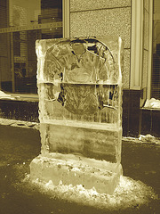 Chandails de hockey en glace / Frozen hockey sweaters - Montréal, Québec .CANADA -  26-01-2009 -  Montréal.  26-01-2009. Sepia