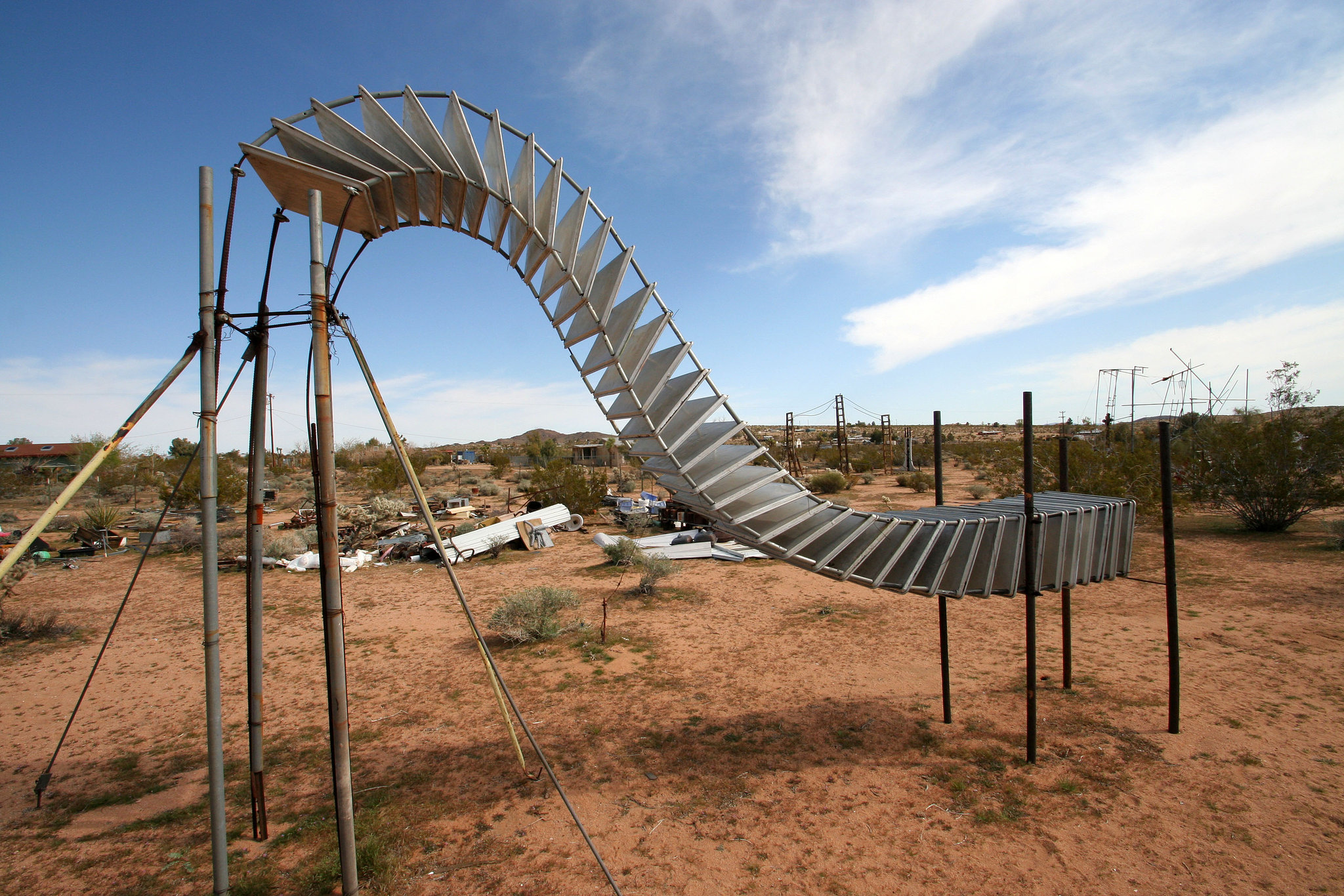 Noah Purifoy Outdoor Desert Art Museum - Sixty-Five Aluminum Trays (9844)