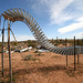 Noah Purifoy Outdoor Desert Art Museum - Sixty-Five Aluminum Trays (9844)