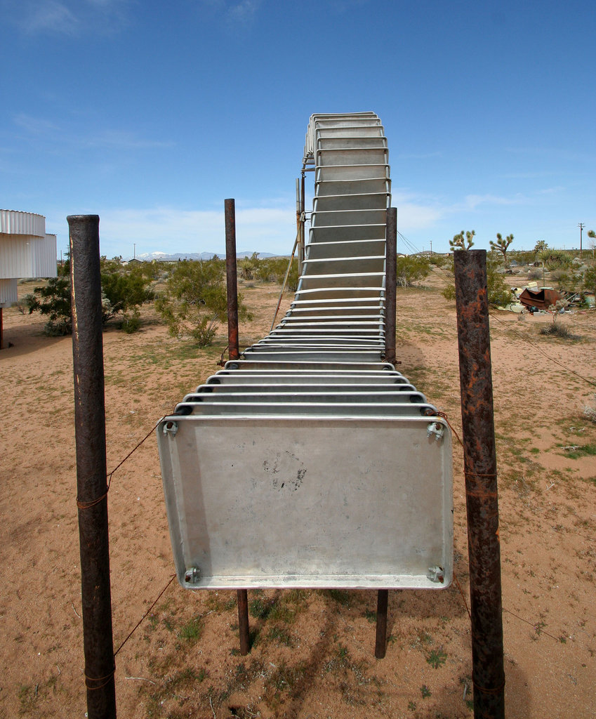 Noah Purifoy Outdoor Desert Art Museum - Sixty-Five Aluminum Trays (9845)