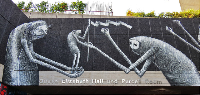 murals on the purcell room, south bank centre, london