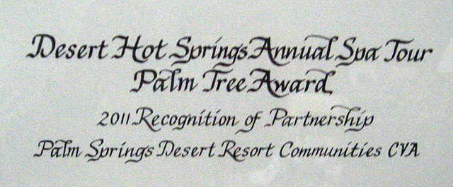 Palm Tree Award - DHS Chamber - Hoteliers - Cabot's (1830)