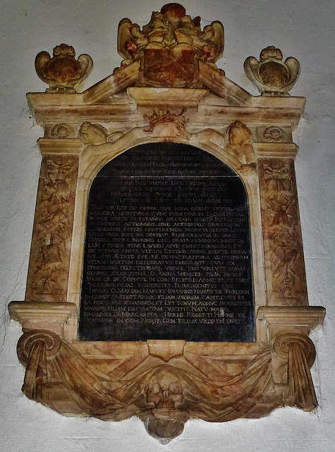 weston church, herts. tomb,memorial of john fairclough, 1630