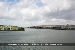 Newhaven high tide - Sussex Ouse - 9.10.2014