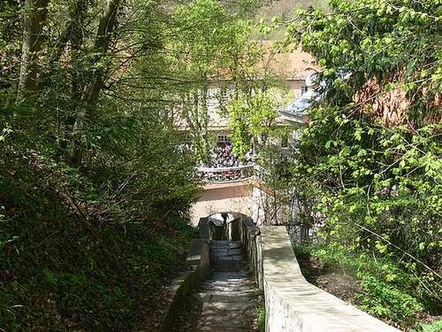 Blick in den Biergarten