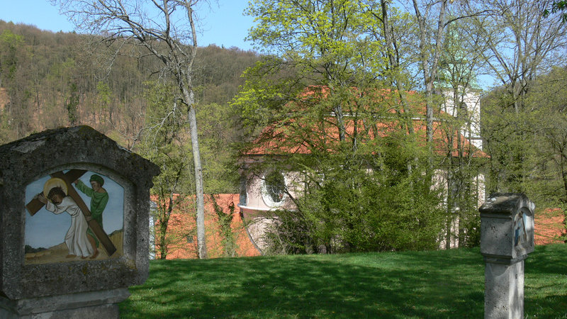 Kreuzwegstation am Kloster Weltenburg