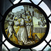 The Blinding of Zaleucus of Locria Stained Glass Roundel in the Cloisters, October 2010
