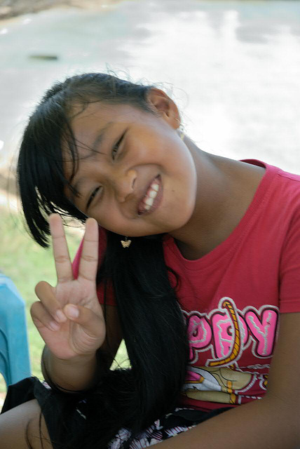 Balinese smiling face girl