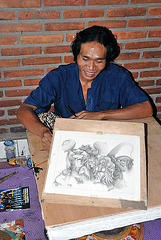 Artist Balinese painting