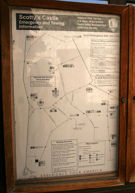 Scotty's Castle Emergency & Towing Map (9465)