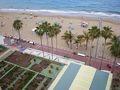Playa de las Canteras  vista desde el hotel Reina Isabel
