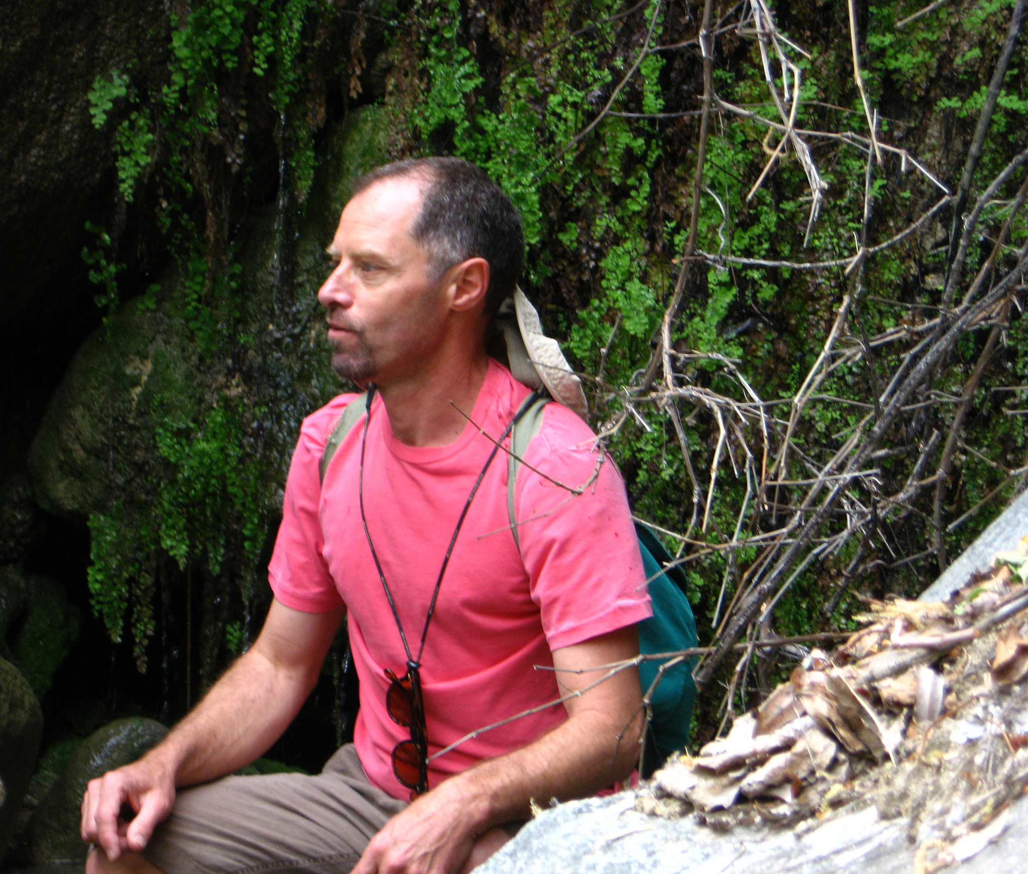 Kirk at Maidenhair Falls in Anza-Borrego (1648)