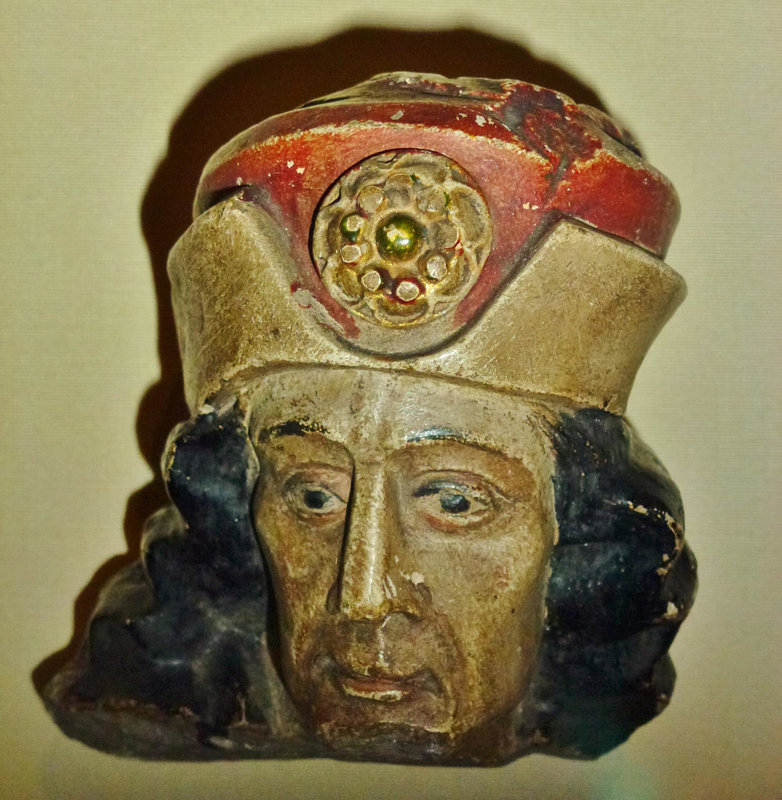 broken alabaster figure, norwich museum
