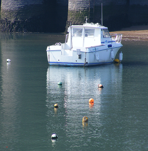 Buoys and a boat