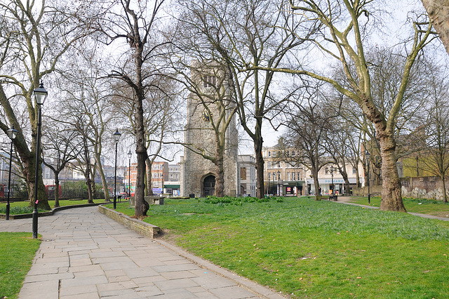 London. Ein Park. Ehemals Friedhof.