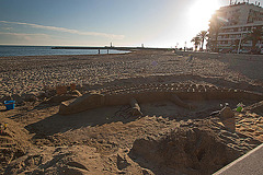 20110529 4070RWw [F] Sandskulptur [Le Grau du Roi], Camargue