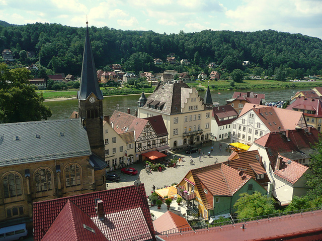 Blick auf Stadt Wehlen