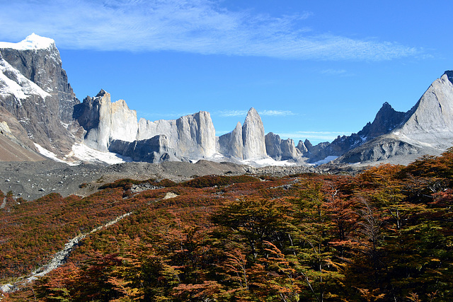 Valle Francés en el sector del Paine