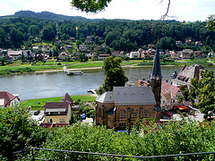 Blick auf Stadt Wehlen