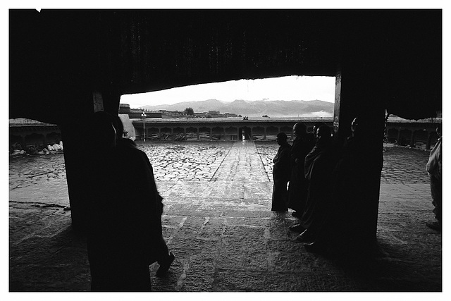 Hiding from the Rain with Monks