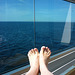 Christiane en croisière / Christiane's feet in cruise - 6 juillet 2011
