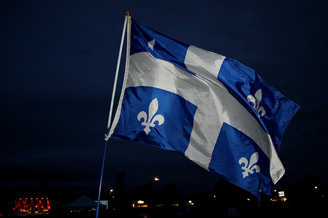 Le drapeau d'un spectateur