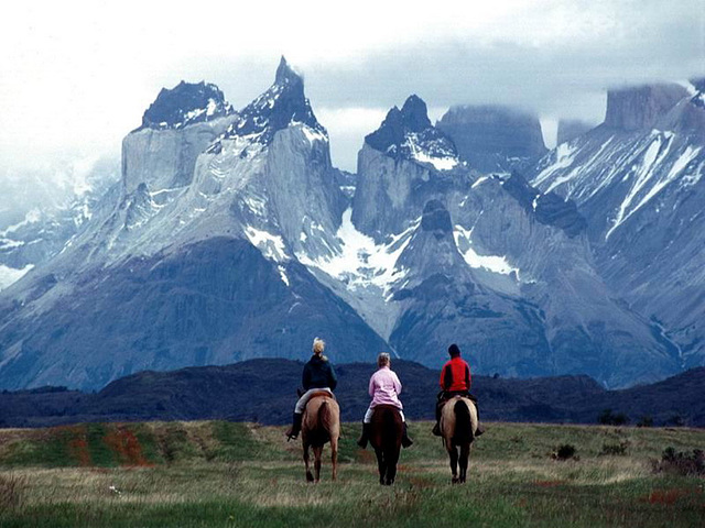 Cabalgata cerca del Paine