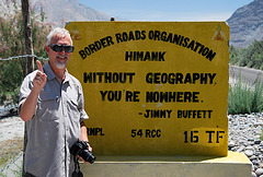India: Border Roads sign, Nubra Valley Ladakh