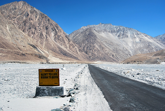 Road to Siachen near Pakistan border, India