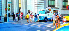 New-York city  - Lee Starsberg street yellow cab. NYC. July 2008 - Recadrage