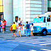 New-York city  - Lee Starsberg street yellow cab. NYC. July 2008 - Recadrage