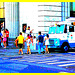 New-York city  - Lee Starsberg street yellow cab. NYC. July 2008 - Recadrage postérisé
