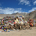 Ladakh: Pass with Buddhist mani stones and prayer flags