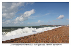 October's boisterous seas - Seaford - 7.10.2014