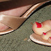 red toes in BP sandals