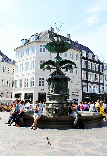 Der Stork-Brunnen auf dem Amagertorv