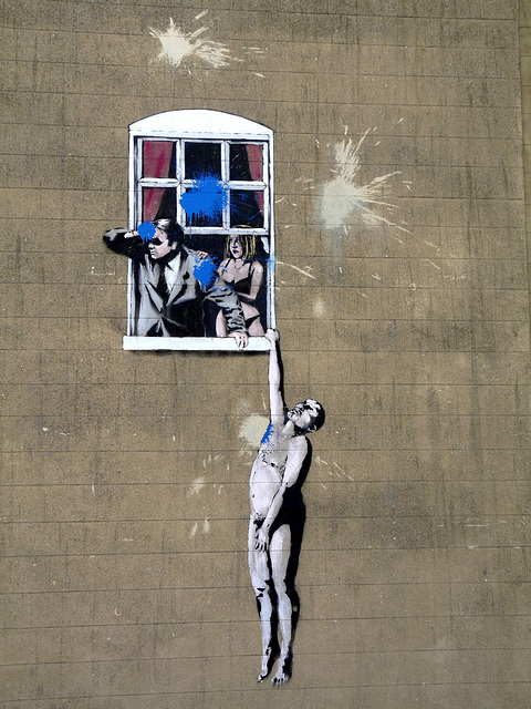 Vandalized Banksy