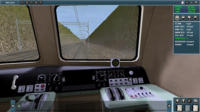 Generic Electric Cab on 4-track High-Speed Line on Mainline Map WIP