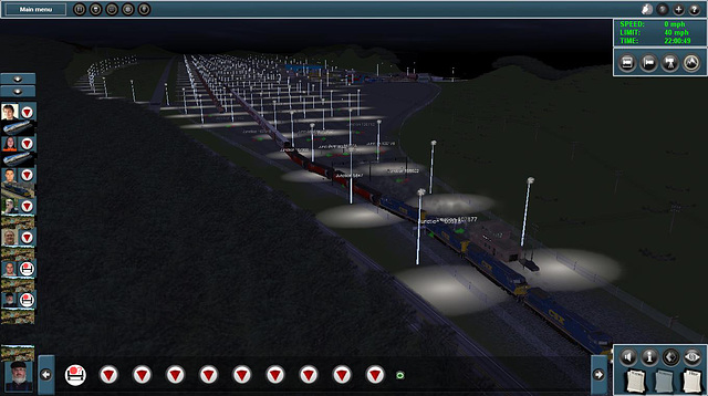 Large Freightyard at Night on Mainline Map WIP