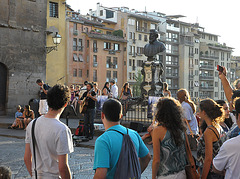 Florenz - Claudio Spadi auf dem Ponte Vecchio