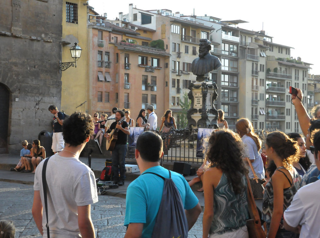 Florenz - Claudio Spadi auf dem Ponte Vecchio
