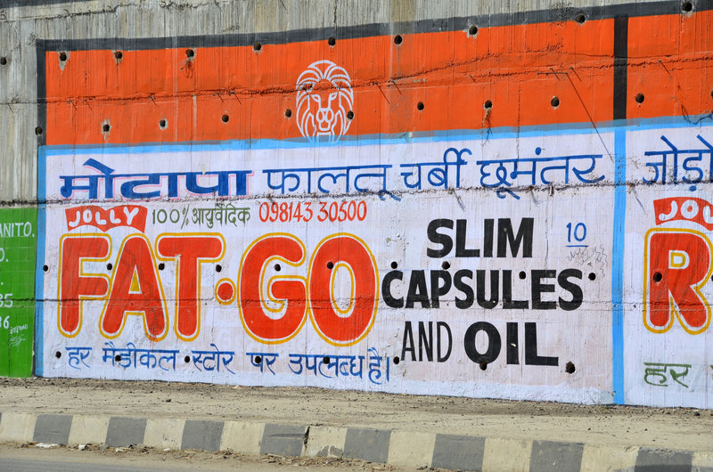 Roadside sign, India