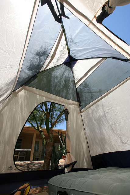 Tent interior - with plastic (0297)