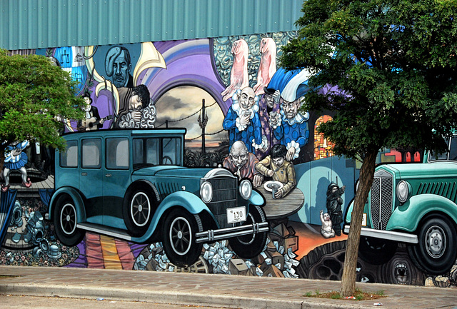 Bus company mural. Argentina